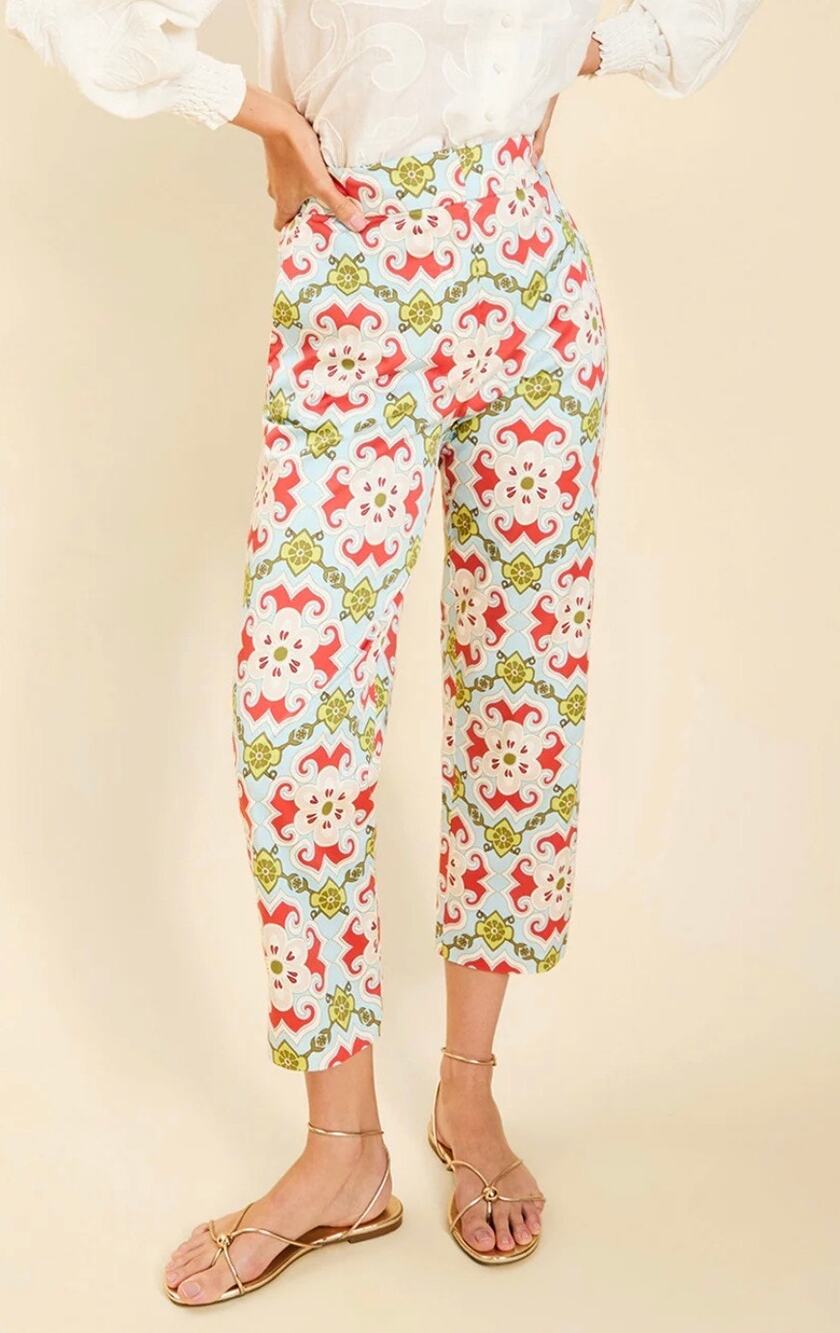 Mestiza New York Palau Cigarette Pant in Quatrefoil Sierra 4